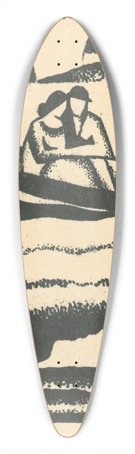 Mikul Galanda - On the river 39.3 inch art pintail longboard deck