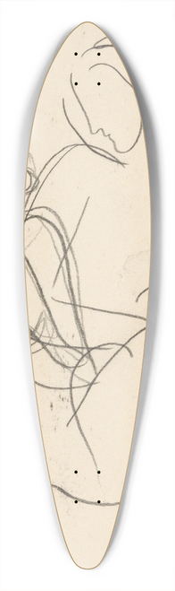 Mikul Galanda - Sketchbook 39.3 inch art pintail longboard deck
