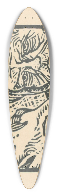 Mikul Galanda - Starena s kozou 39.3 inch art pintail longboard deck