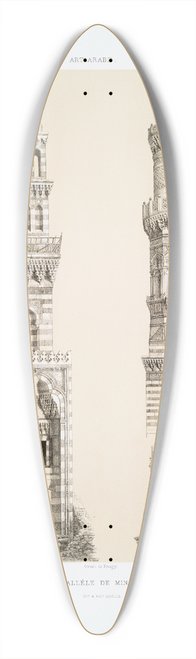 mile Prisse d'Avennes - Parallle de minarets; M. Naeriyy; M. El-Bordeyny (XVe. & XVIIe. sicles) 39.3 inch art pintail longboard deck