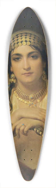 mile Vernet-Lecomte - La Femme Au Tambourin 39.3 inch art pintail longboard deck