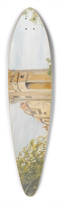 M Lechner - The LiechtensteinCastle In Maria Enzersdorf 39.3 inch art pintail longboard deck
