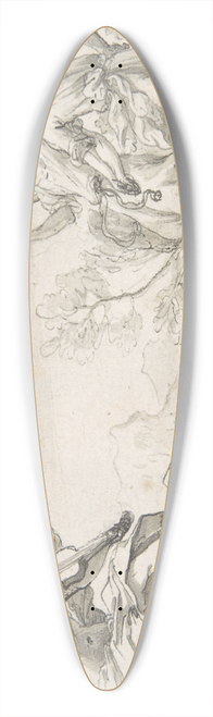 Monogrammist EF - A Dancing Pair Accompanied by a Blindfolded Fortune 39.3 inch art pintail longboard deck