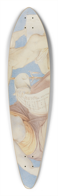 Moritz von Schwind - Allegorie der Mathematik 39.3 inch art pintail longboard deck