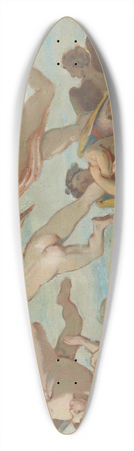 Moritz von Schwind - The Struggle for the Wreath 39.3 inch art pintail longboard deck