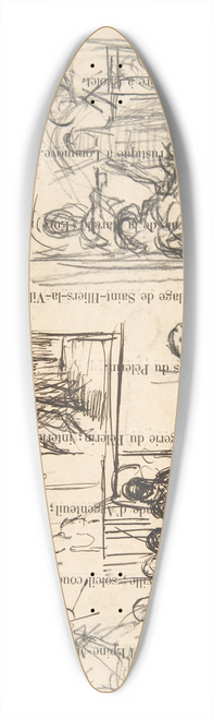 Narcisse-Virgile Diaz de La Pea - Studies for a figure composition 39.3 inch art pintail longboard deck