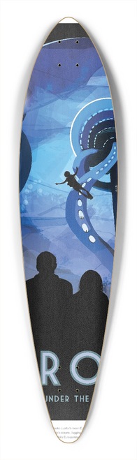NASA - Europa 39.3 inch art pintail longboard deck