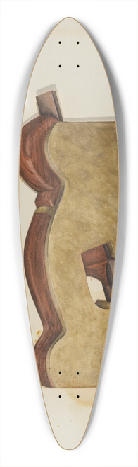 Natalie Simon - Shoulder Plane 39.3 inch art pintail longboard deck