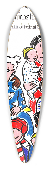 National Institutes of Health - Give hope a hand 39.3 inch art pintail longboard deck