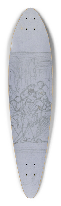 Nicaise De Keyser - Christopher Columbus and his Sick Son in the Monastery La Rabida 39.3 inch art pintail longboard deck
