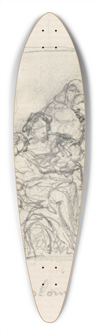 Nicaise De Keyser - Christopher Columbus and his Sick Son in the Monastery La Rabida 39.3 inch art pintail longboard deck
