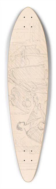 Nicaise De Keyser - Christopher Columbus and his Sick Son in the Monastery La Rabida 39.3 inch art pintail longboard deck