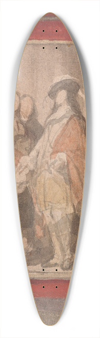 Nicaise De Keyser - Founding of the Academy in Antwerp by David Teniers II 39.3 inch art pintail longboard deck