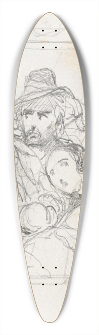 Nicaise De Keyser - Portrait of a Family 39.3 inch art pintail longboard deck