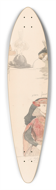 Nicaise De Keyser - Portrait of an Officer, Michiel Adriaensz. De Ruyter, Henry of Nassau-Dillenburg and Jacqueline, Countess of Hainaut 39.3 inch art pintail longboard deck