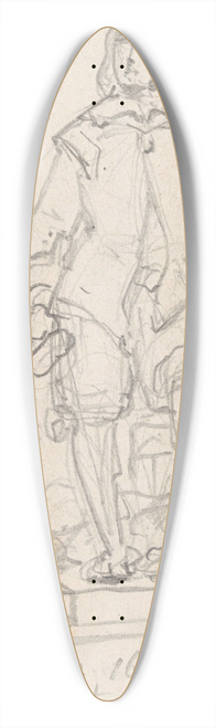 Nicaise De Keyser - Statue of the Sculptor Artus Quellinus I with the Bust of the Marquis of Caracena 39.3 inch art pintail longboard deck