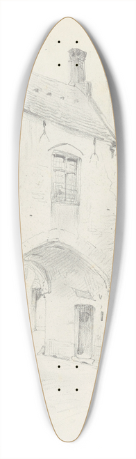 Nicaise De Keyser - St.-Jacobstraat with het Boterhuis in Bruges 39.3 inch art pintail longboard deck