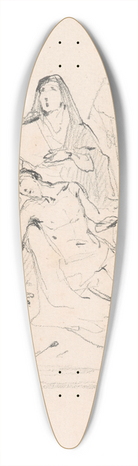 Nicaise De Keyser - The Lamentation over the Dead Christ 39.3 inch art pintail longboard deck