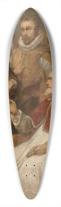 Nicaise De Keyser - The Painters Matthijs and Paul Bril in Rome 39.3 inch art pintail longboard deck