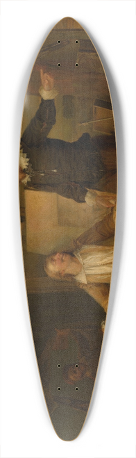 Nicaise De Keyser - The Studio of the Painter Joos van Craesbeeck 39.3 inch art pintail longboard deck