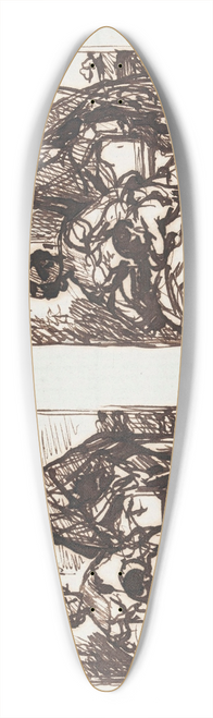 Nicaise De Keyser - Torquato Tasso, Dressed as a Shepard, Visits his Sister Cornelia in Sorrento 39.3 inch art pintail longboard deck