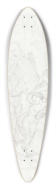 Nicaise De Keyser - Torquato Tasso, Dressed as a Sheperd, Visits his Sister Cornelia in Sorrento 39.3 inch art pintail longboard deck