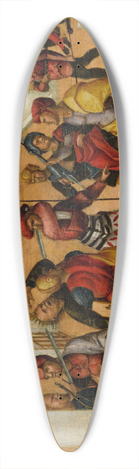 Niccol Giolfino - The Murder of the Magus Smerdis 39.3 inch art pintail longboard deck