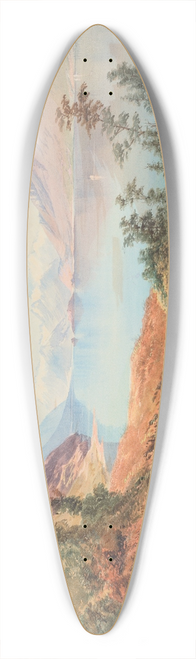 Nicholas Chevalier - Mt McIntosh, Lake Wakatipu, Otago 39.3 inch art pintail longboard deck