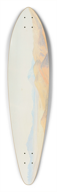 Nicholas Chevalier - The Five Rivers Plains and the course of River Oreti, Southland 39.3 inch art pintail longboard deck