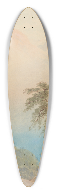 Nicholas Chevalier - Untitled (A view of the Alps) 39.3 inch art pintail longboard deck