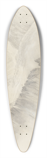 Nicholas Chevalier - View from the Mt Cook Range 39.3 inch art pintail longboard deck