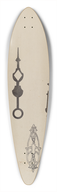 Nicholas Gorid - Clock 39.3 inch art pintail longboard deck