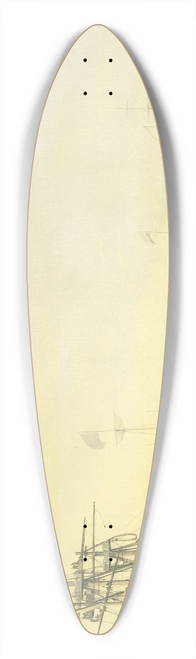 Nicolaas Baur - Council of War on board the Queen Charlotte, commanded by Lord Exmouth, prior to the Bombardment of Algiers, 26 August 1816 39.3 inch art pintail longboard deck