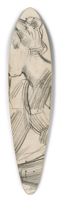 Nicolaas van der Waay - Jonge vrouw in peinzende houding 39.3 inch art pintail longboard deck