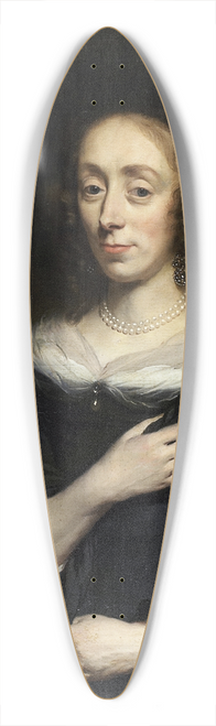 Nicolaes Maes - Portrait of a Woman Wearing a Black Dress 39.3 inch art pintail longboard deck