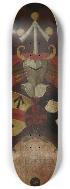 Conrad Faber von Kreuznach - Alliance Coat of Arms Stralenberg:Stalburg 8.25 inch art skate deck