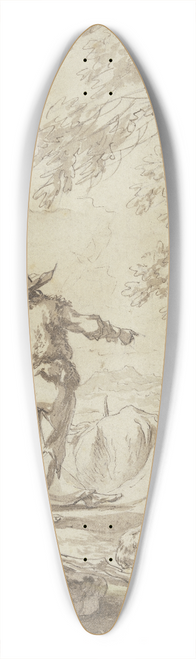 Nicolaes Pietersz. Berchem - Hirtenfamilie unter einem Baume ruhend 39.3 inch art pintail longboard deck
