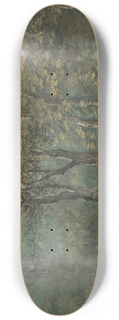 Conrad Gessner - Sunlight Filtering through Trees along the River Sihl 8.25 inch art skate deck