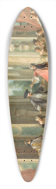 Nicolas Lancret - Blind Mans Buff 39.3 inch art pintail longboard deck