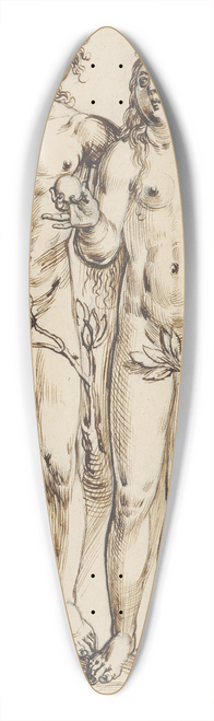 Niklaus Bock - Adam und Eva 39.3 inch art pintail longboard deck