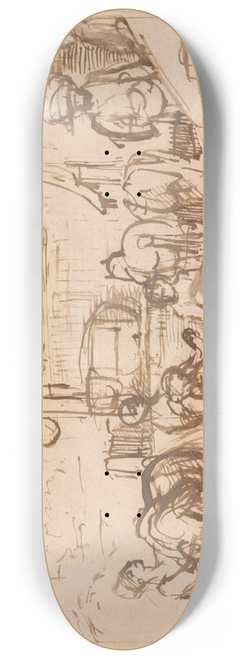 Constantijn van Renesse - The Good Samaritan Arriving at the Inn 8.25 inch art skate deck