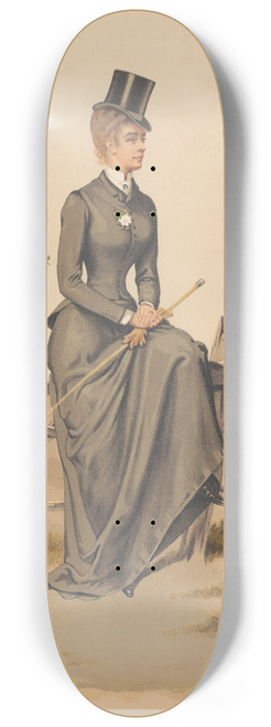 Constantine von de Grimm - Vanity Fair; Ladies; H.I.M. the Empress of Austria, Elizabeth Amalie Eugenie, April 5, 1884 8.25 inch art skate deck