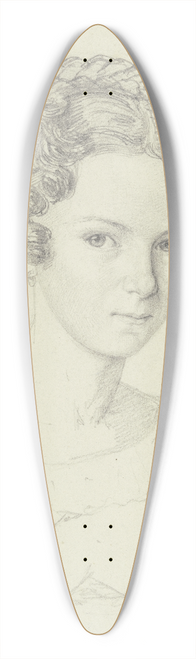 Nikolaus Hoff - Bildnis der Schwester des Augsburger Tiermalers Moritz Rugendas 39.3 inch art pintail longboard deck
