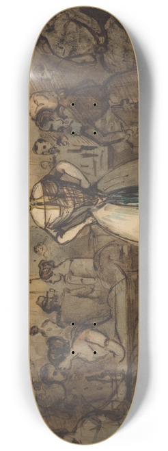 Constantin Guys - Officers And Courtesans In An Interior 8.25 inch art skate deck