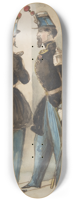 Constantin Guys - Officers of the Guard 8.25 inch art skate deck