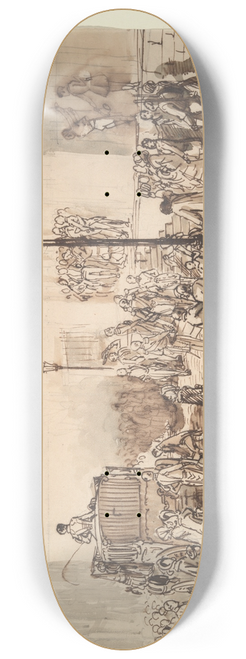 Constantin Guys - Reception of Emperor Napoleon III at the Hospital HotelDieu 8.25 inch art skate deck