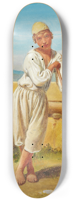 Constantin Hansen - A shepherd boy from Pstum 8.25 inch art skate deck