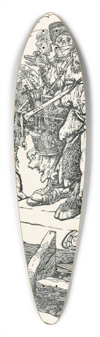 Noel Nisbet - All manner of evil powers walked abroad 39.3 inch art pintail longboard deck