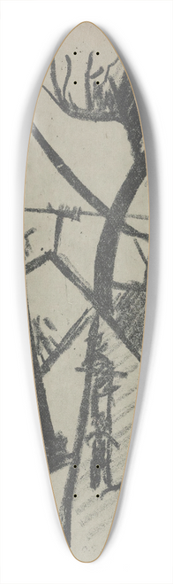 Olga Vladimirovna Rozanova - Untitled (Futurist City Scene) from Poetry of Mayakovsky 39.3 inch art pintail longboard deck
