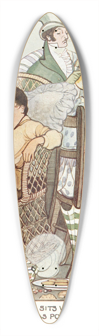 Olive Allen - Each of my visitors sits with his back to as many of the Company as possible 39.3 inch art pintail longboard deck